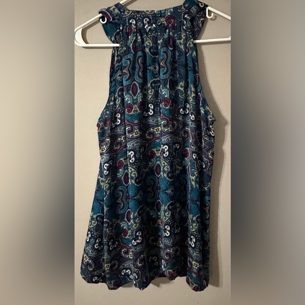 APT. 9 Size LARGE Teal and Burgundy Paisley Top NWT - Picture 2 of 6